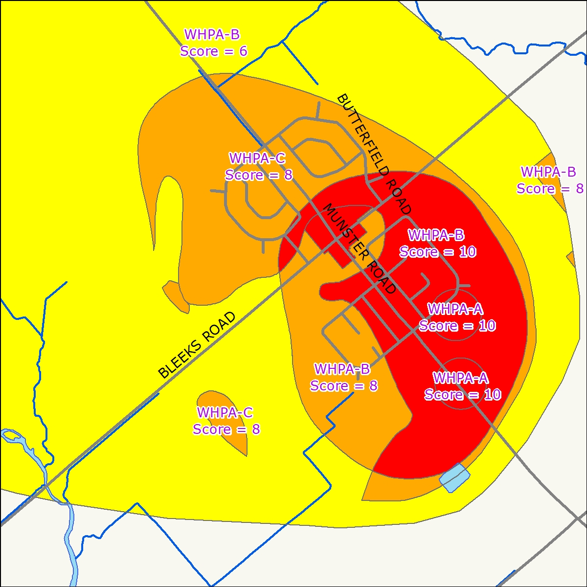 Munster Wellhead Protection Area munster wellhead protection map